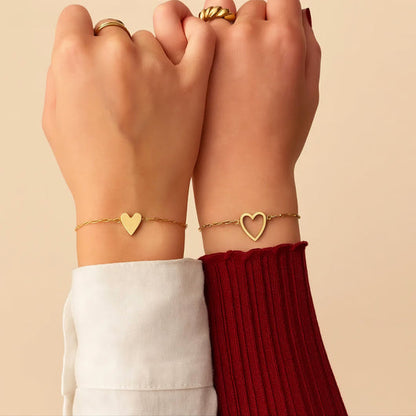 Mother-Daughter Heart Bracelets