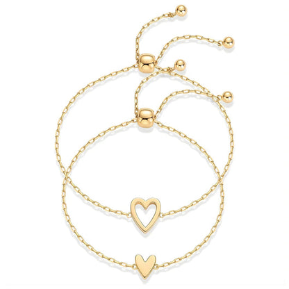 Mother-Daughter Heart Bracelets