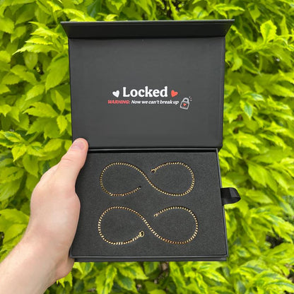 Locked Permanent Couples Bracelets with Special Clasp