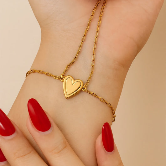 Mother-Daughter Heart Bracelets